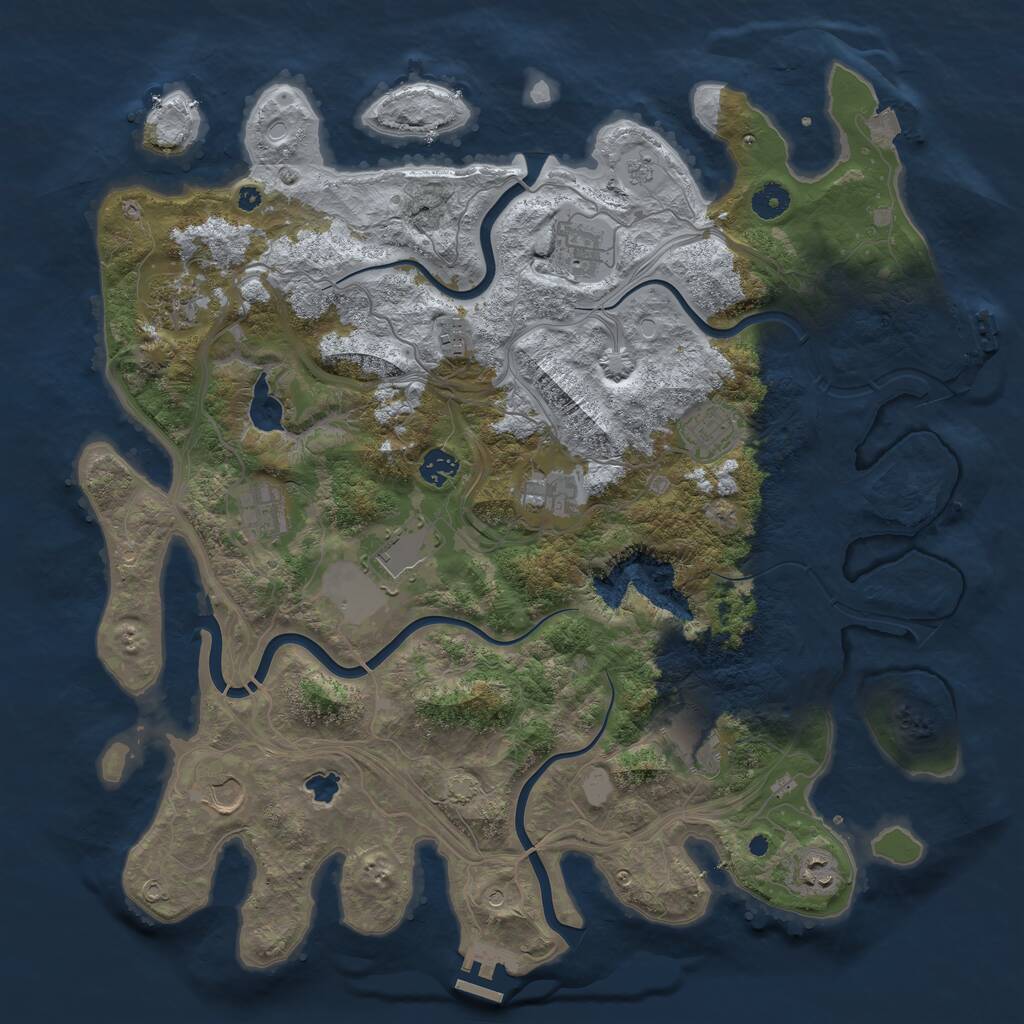 Rust Map: Procedural Map, Size: 4250, Seed: 19098, 17 Monuments