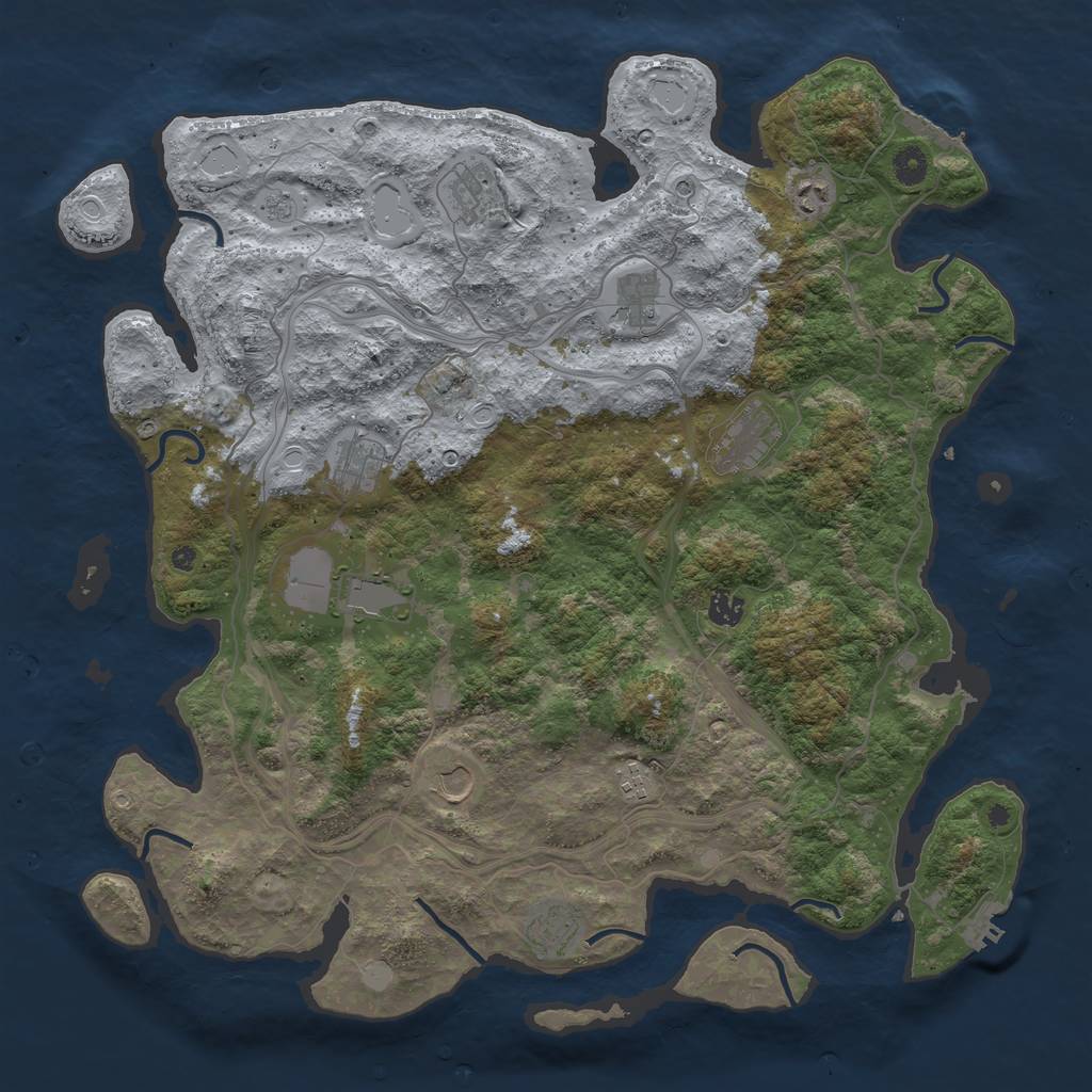 Rust Map: Procedural Map, Size: 4475, Seed: 18800, 19 Monuments