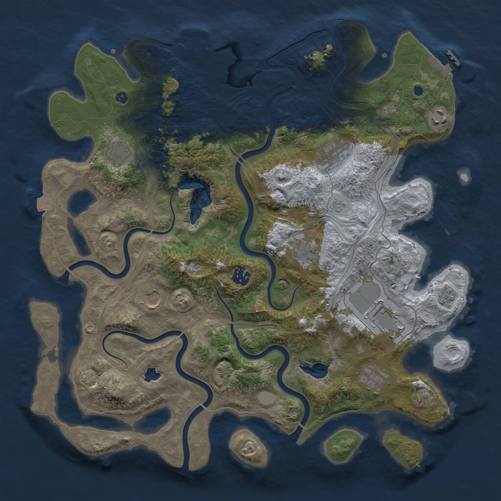Rust Map: Procedural Map, Size: 4250, Seed: 184412441, 15 Monuments
