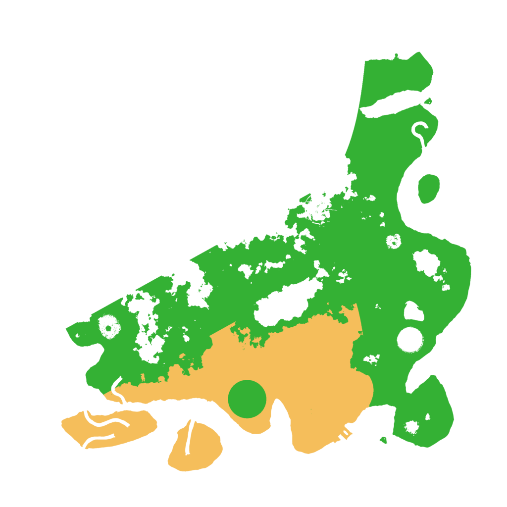 Biome Rust Map: Procedural Map, Size: 3500, Seed: 41443000