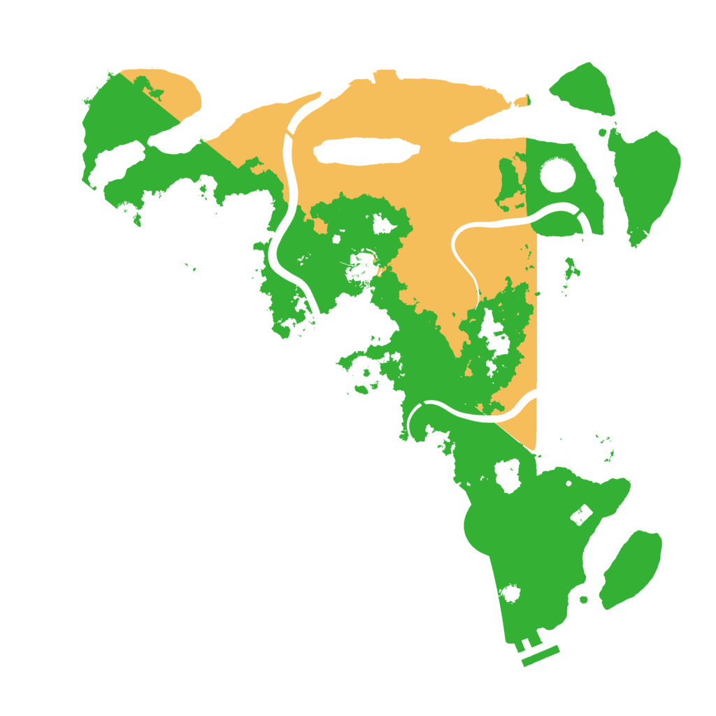 Biome Rust Map: Procedural Map, Size: 3700, Seed: 388529057