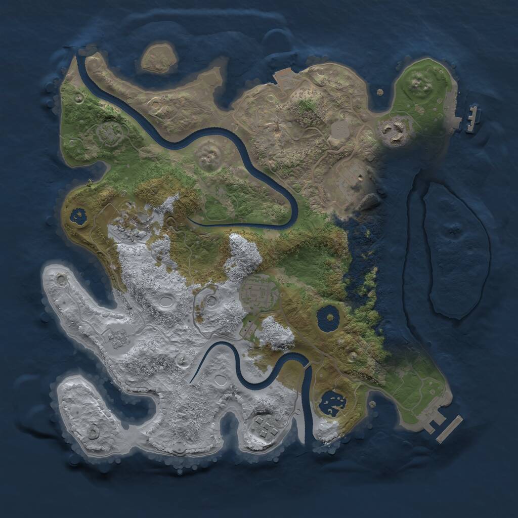 Rust Map: Procedural Map, Size: 3100, Seed: 65456, 12 Monuments