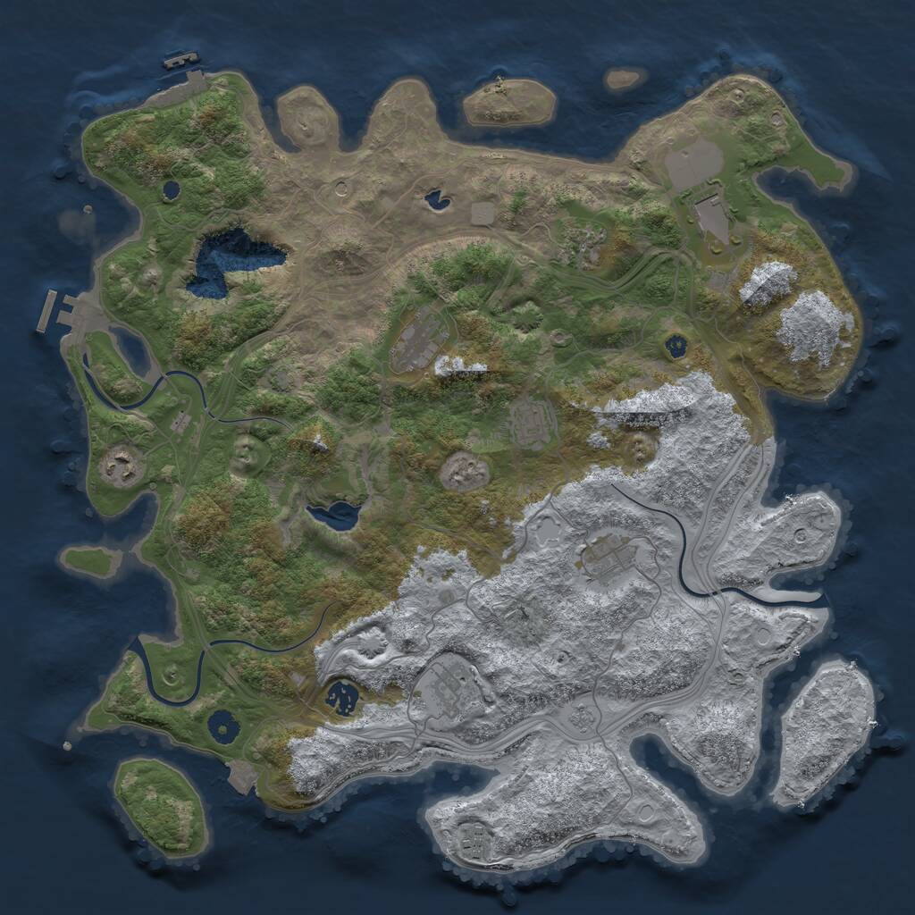 Rust Map: Procedural Map, Size: 4250, Seed: 1587205572, 15 Monuments