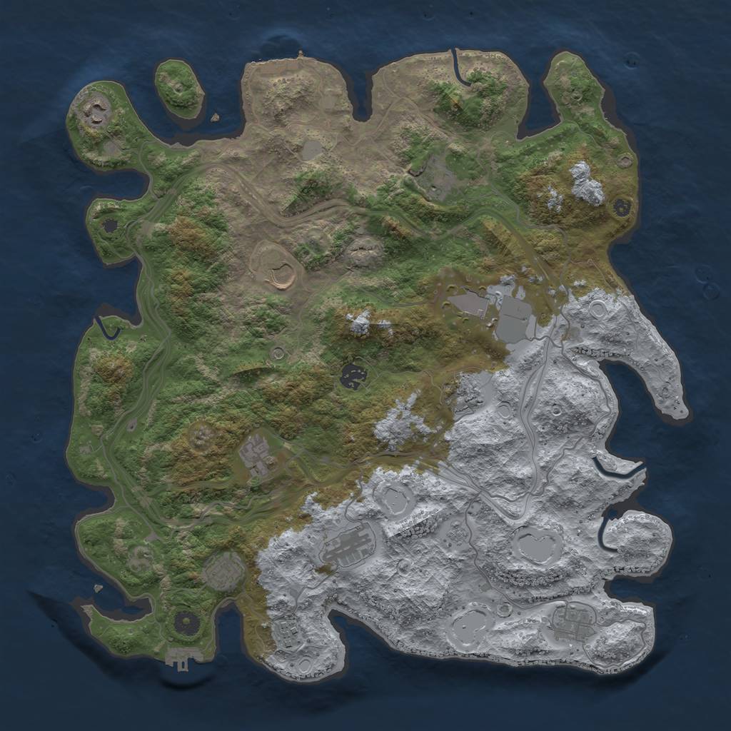 Rust Map: Procedural Map, Size: 4250, Seed: 299763611, 20 Monuments