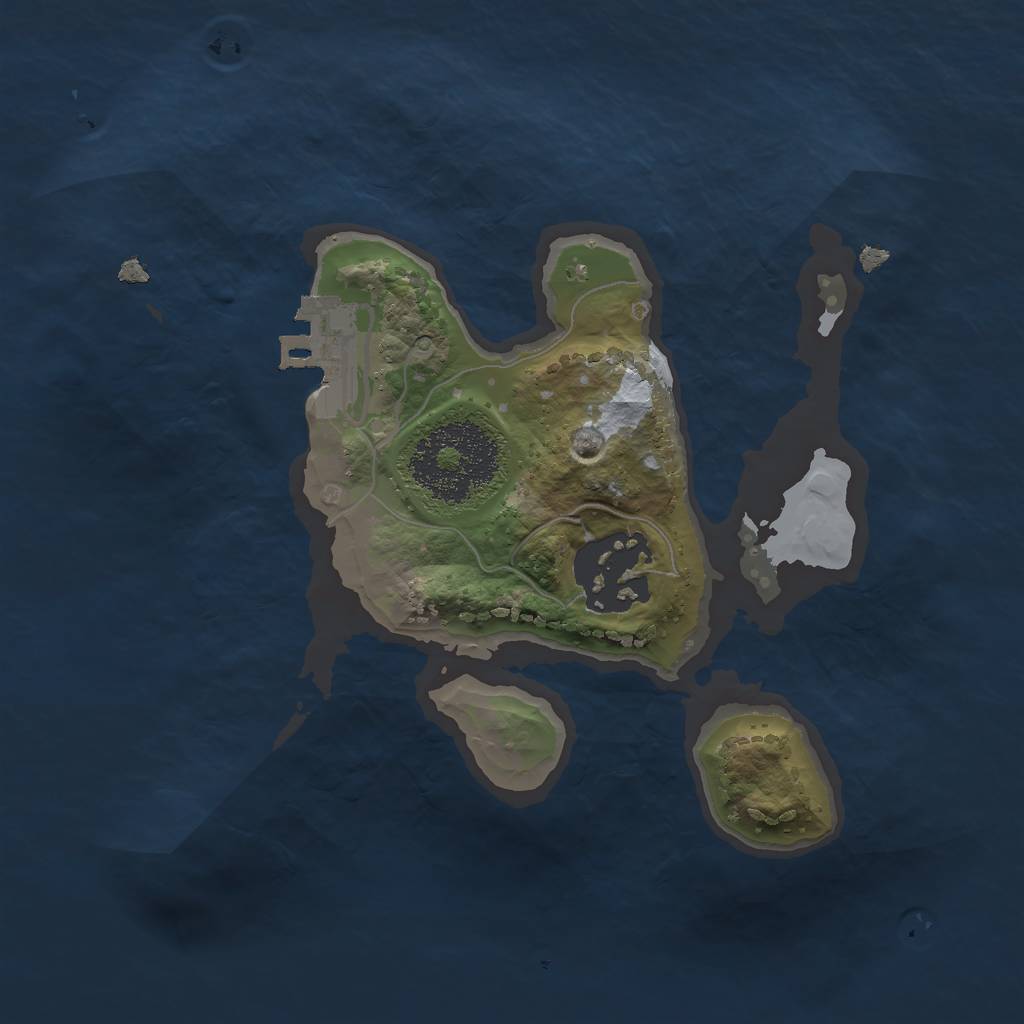 Rust Map: Procedural Map, Size: 1850, Seed: 74354535, 7 Monuments