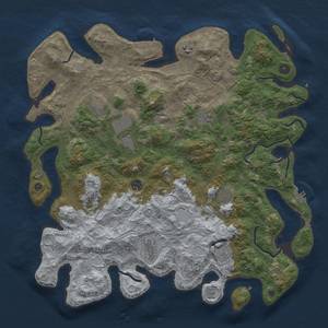 Thumbnail Rust Map: Procedural Map, Size: 4500, Seed: 1999215811, 18 Monuments