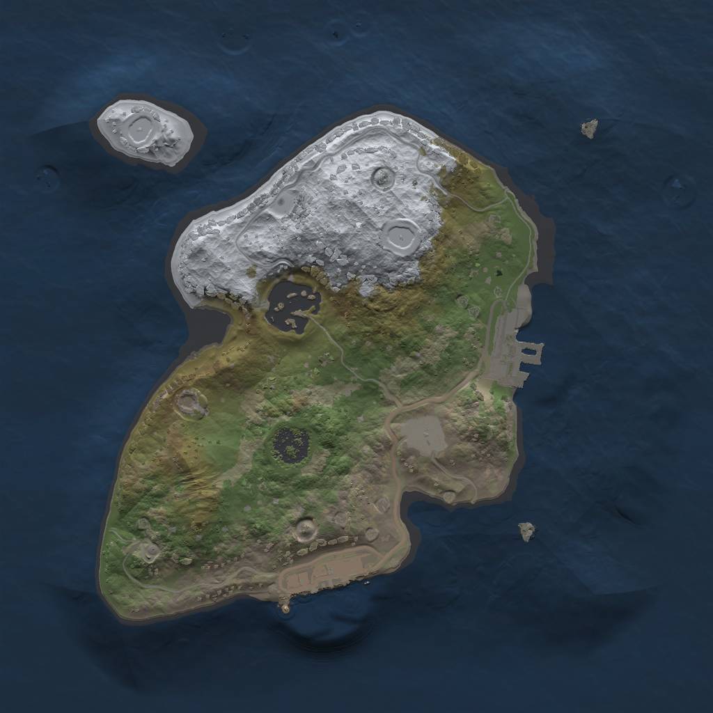 Rust Map: Procedural Map, Size: 2000, Seed: 176565542, 8 Monuments