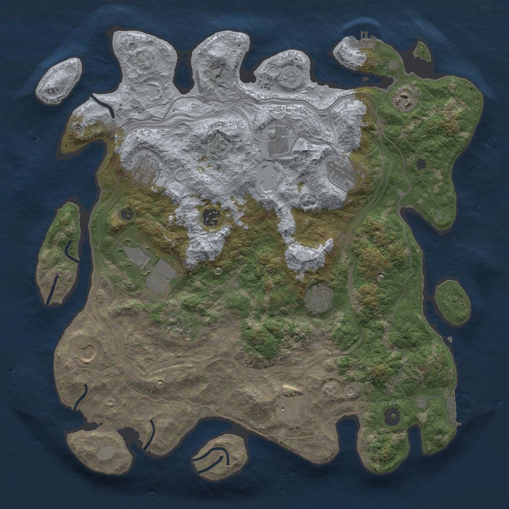 Rust Map: Procedural Map, Size: 4250, Seed: 15247, 20 Monuments