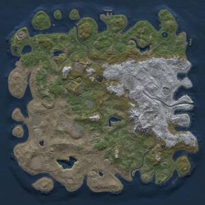 Thumbnail Rust Map: Procedural Map, Size: 5000, Seed: 668175, 17 Monuments