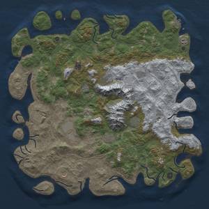 Thumbnail Rust Map: Procedural Map, Size: 5000, Seed: 668175, 20 Monuments