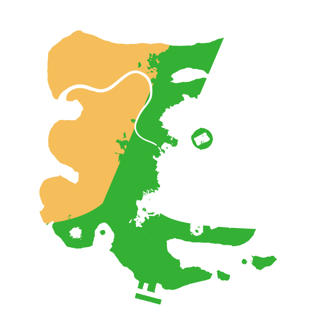 Biome Rust Map: Procedural Map, Size: 2400, Seed: 13585