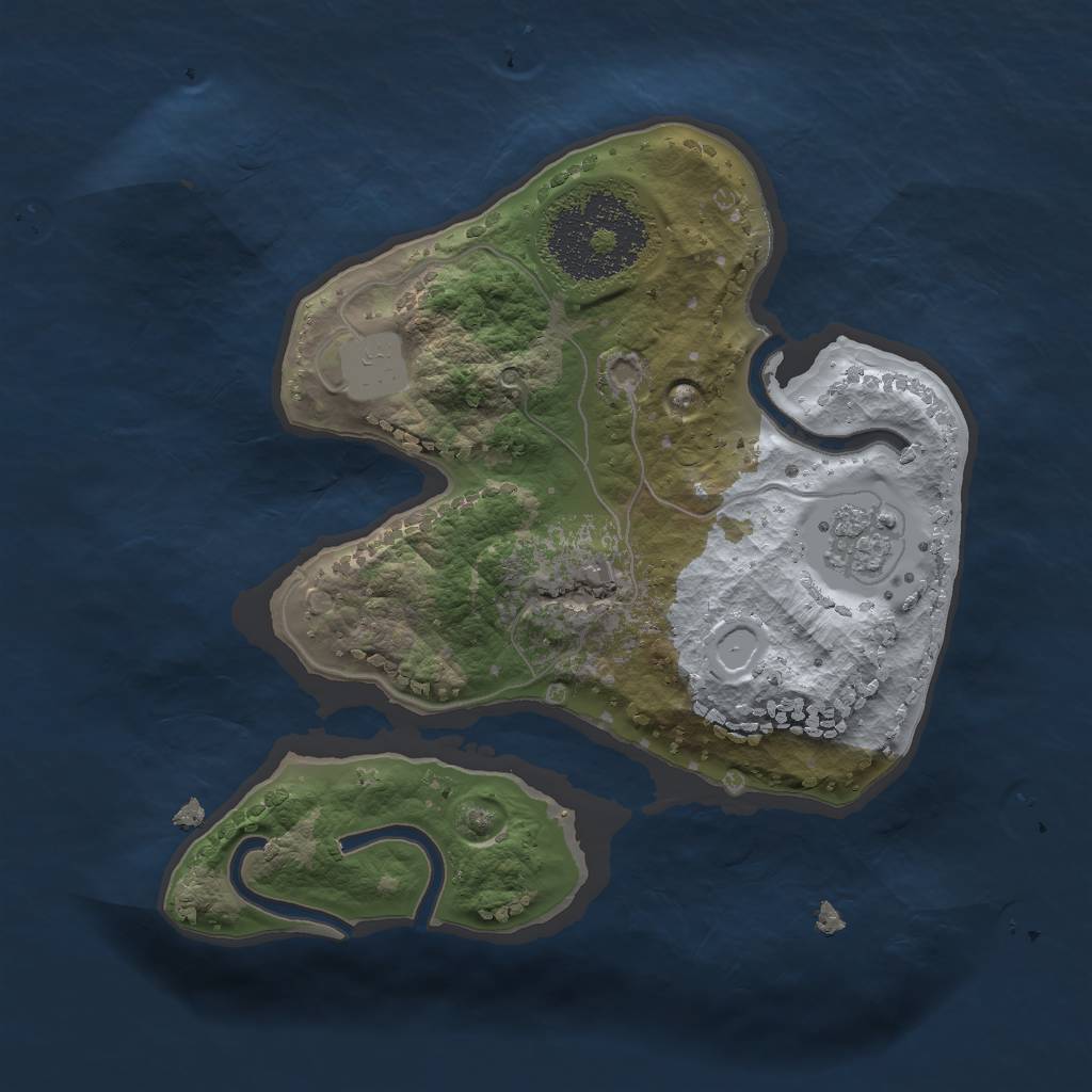 Rust Map: Procedural Map, Size: 1800, Seed: 27835895, 4 Monuments