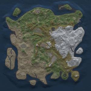 Thumbnail Rust Map: Procedural Map, Size: 4000, Seed: 1959556561, 18 Monuments