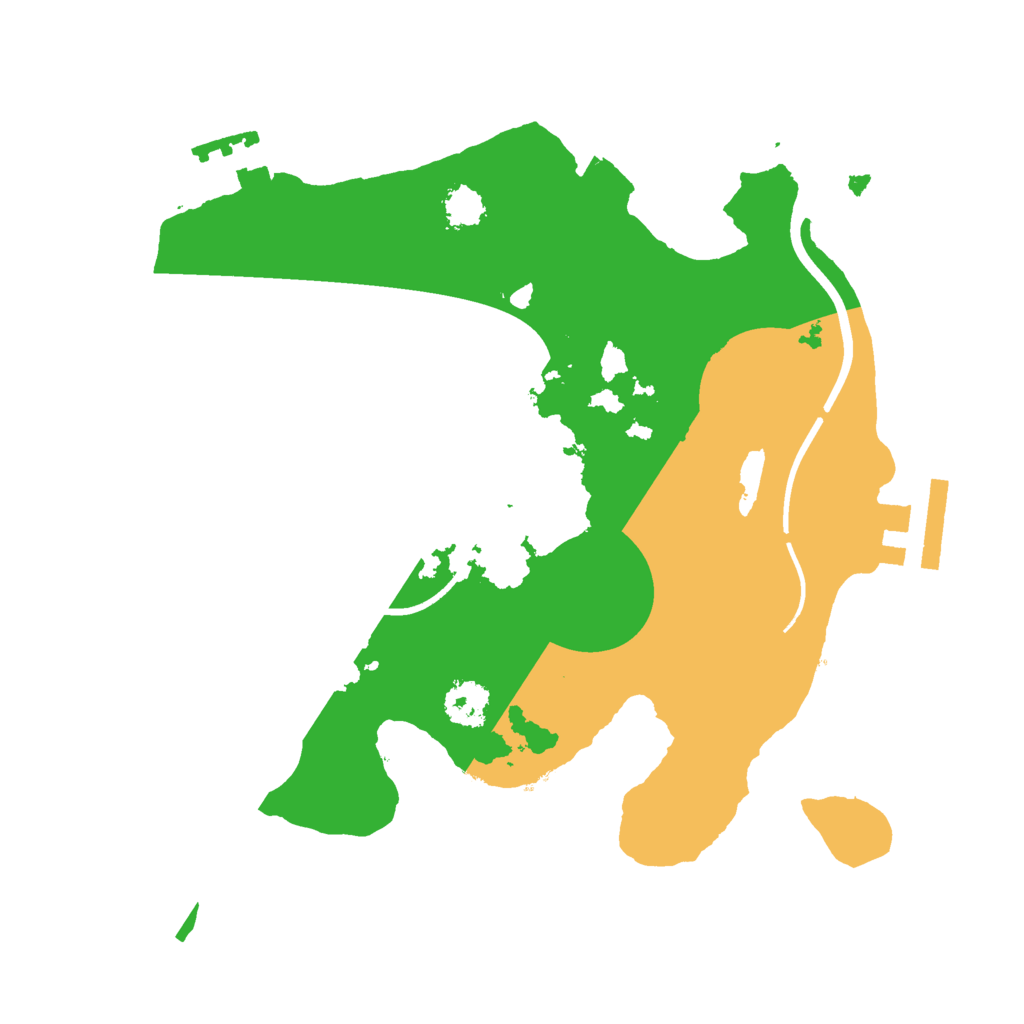 Biome Rust Map: Procedural Map, Size: 2300, Seed: 16386484