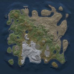 Thumbnail Rust Map: Procedural Map, Size: 3500, Seed: 794064670, 12 Monuments