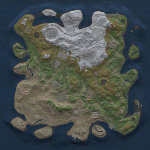 Thumbnail Rust Map: Procedural Map, Size: 4000, Seed: 1182823589, 17 Monuments