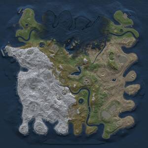 Thumbnail Rust Map: Procedural Map, Size: 4250, Seed: 308212293, 16 Monuments