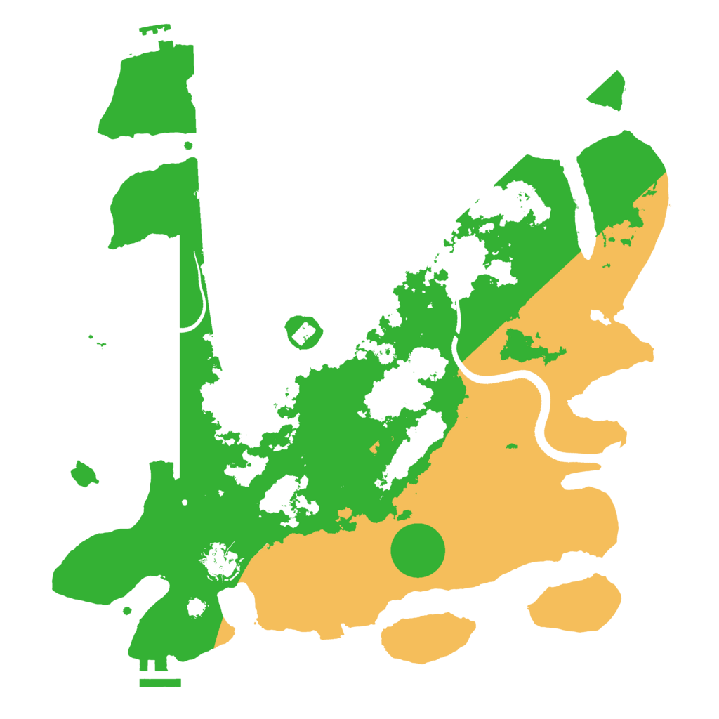 Biome Rust Map: Procedural Map, Size: 3500, Seed: 120574107