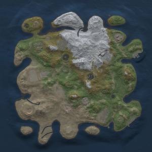 Thumbnail Rust Map: Procedural Map, Size: 3500, Seed: 1158153057, 19 Monuments