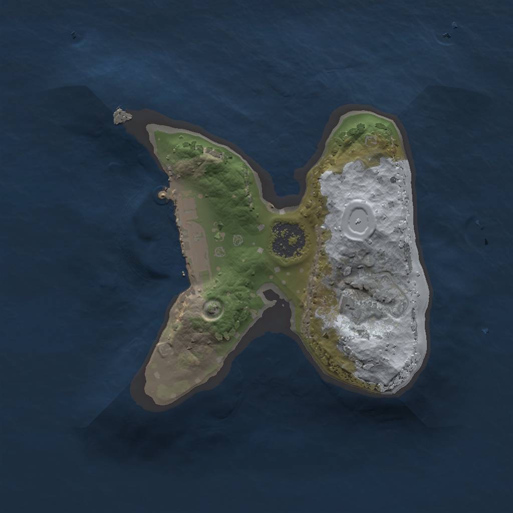 Rust Map: Procedural Map, Size: 1500, Seed: 15067, 4 Monuments