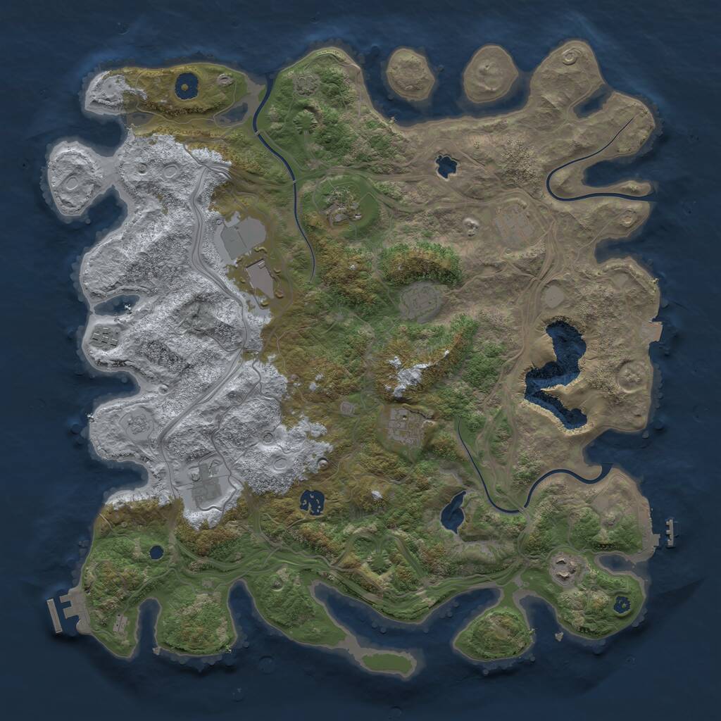 Rust Map: Procedural Map, Size: 4250, Seed: 22340, 15 Monuments
