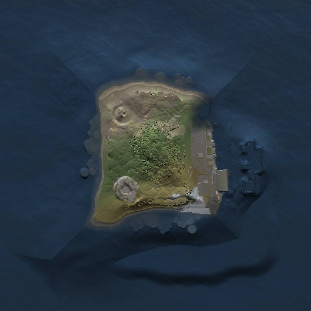 Rust Map: Procedural Map, Size: 1000, Seed: 1852372536, 2 Monuments