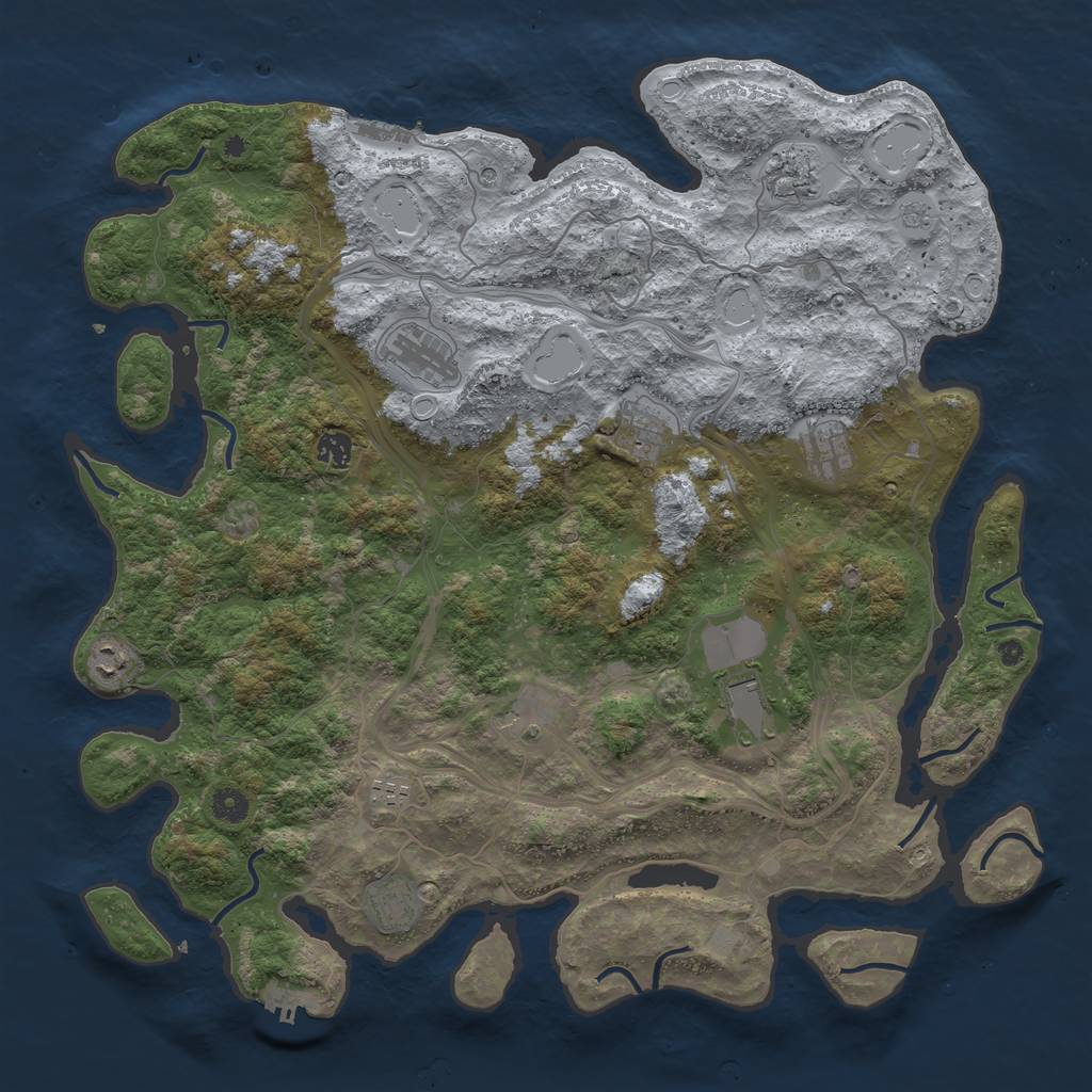 Rust Map: Procedural Map, Size: 4500, Seed: 2131231237, 19 Monuments