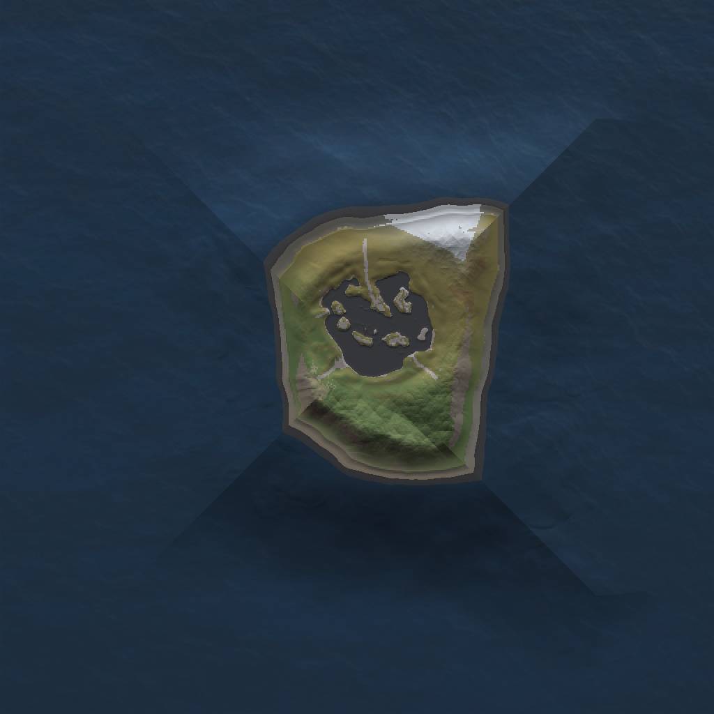 Rust Map: Barren, Size: 1000, Seed: 1219808235, 3 Monuments