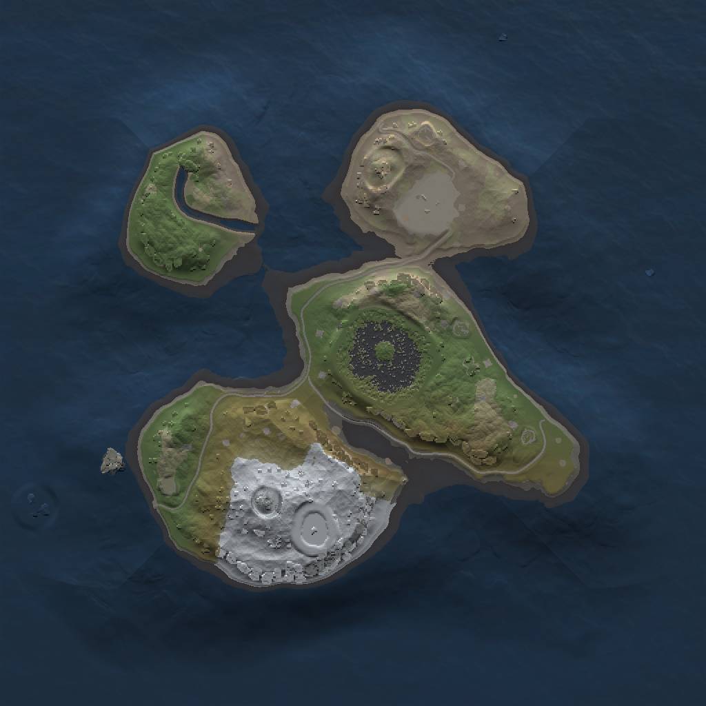 Rust Map: Procedural Map, Size: 1500, Seed: 5023510, 4 Monuments