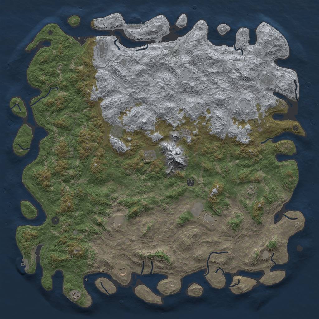 Rust Map: Procedural Map, Size: 6000, Seed: 11337, 20 Monuments