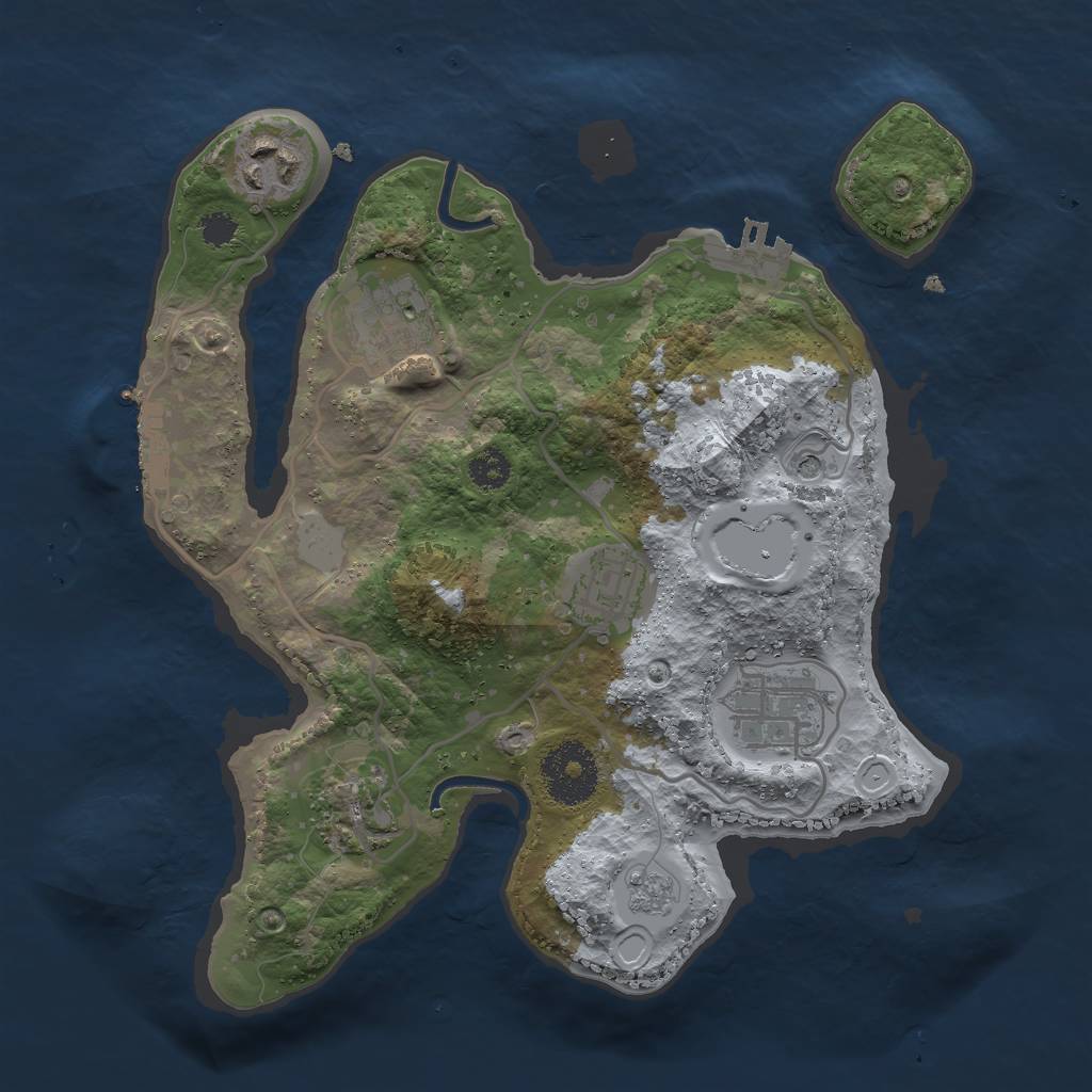 Rust Map: Procedural Map, Size: 2750, Seed: 28370007, 14 Monuments