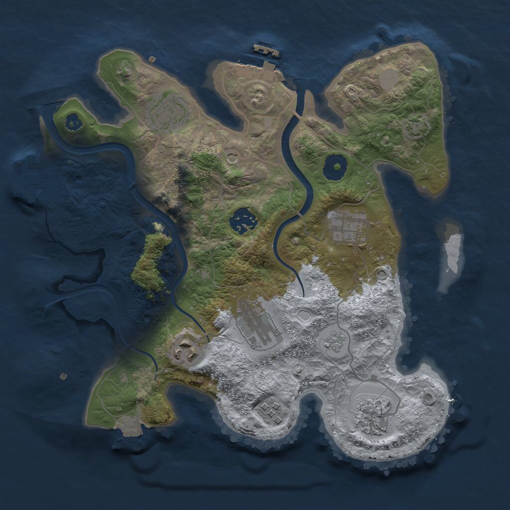 Rust Map: Procedural Map, Size: 3000, Seed: 862676347, 13 Monuments
