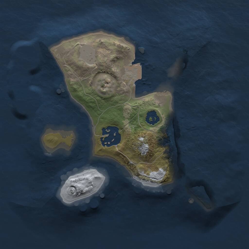 Rust Map: Procedural Map, Size: 1800, Seed: 1884146287, 2 Monuments