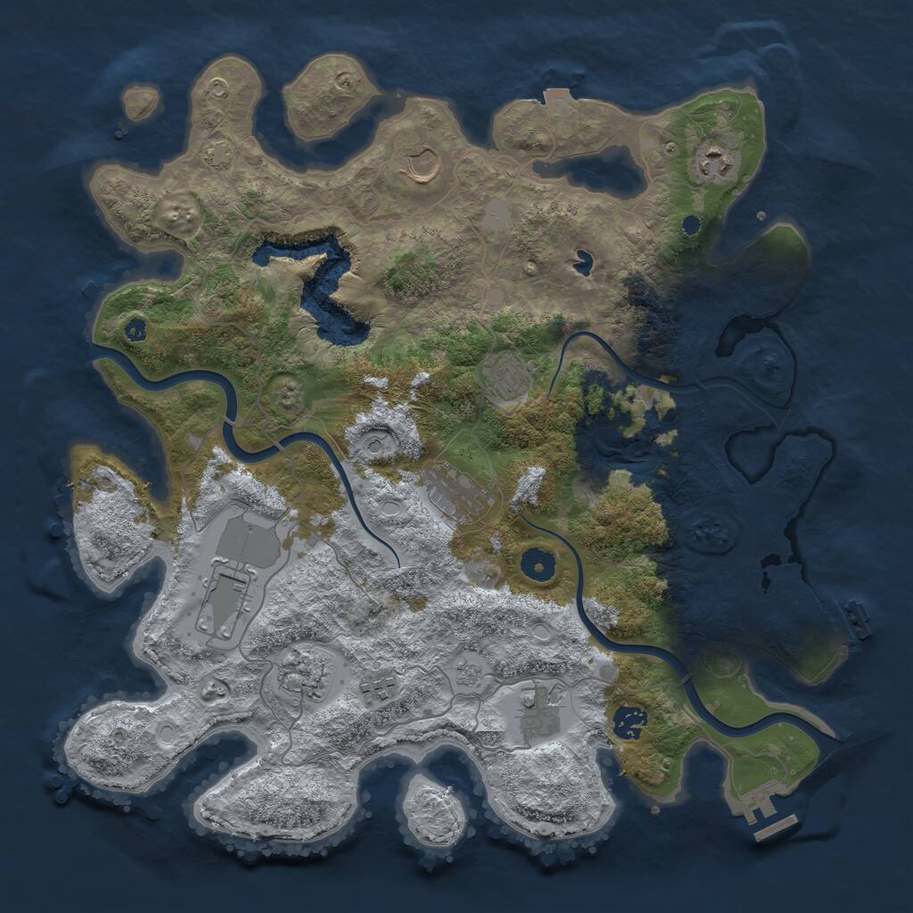 Rust Map: Procedural Map, Size: 4000, Seed: 260877008, 15 Monuments