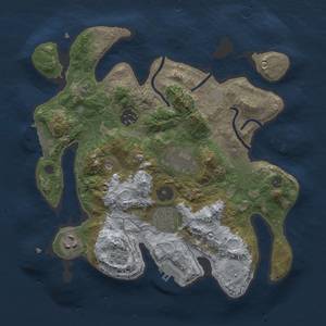 Thumbnail Rust Map: Procedural Map, Size: 3000, Seed: 68381030, 14 Monuments