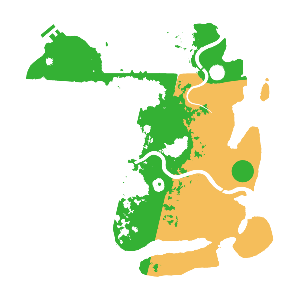 Biome Rust Map: Procedural Map, Size: 3500, Seed: 7508754