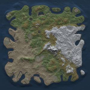 Thumbnail Rust Map: Procedural Map, Size: 5000, Seed: 1039428407, 20 Monuments