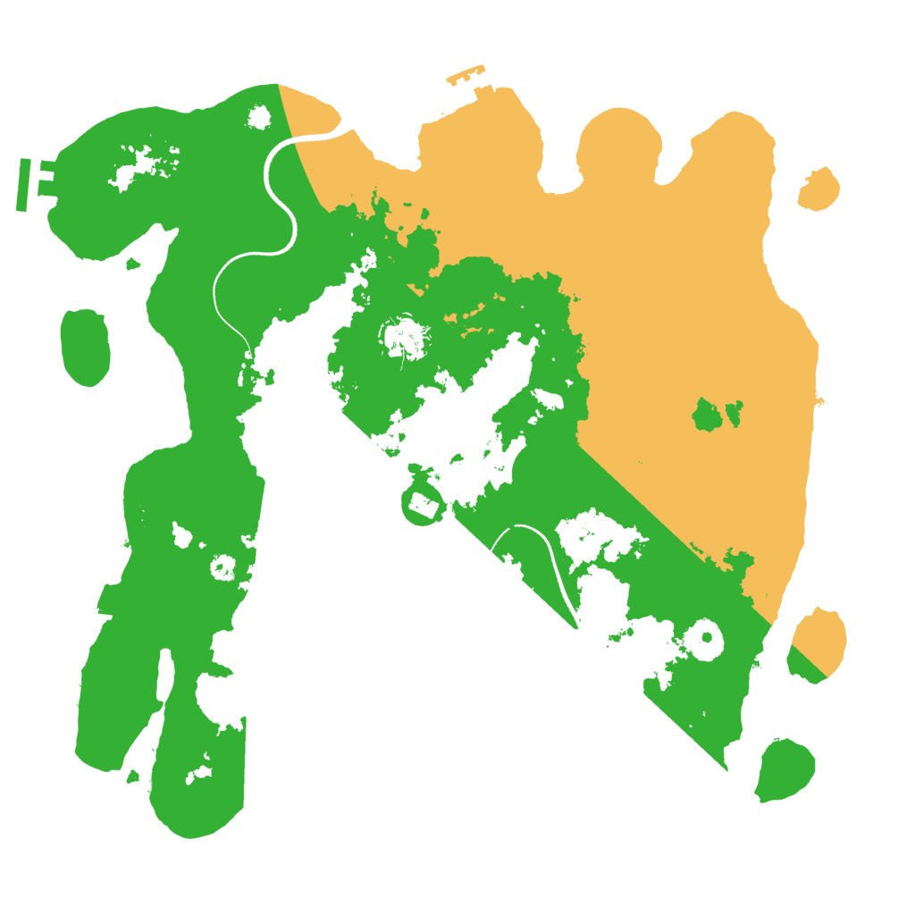 Biome Rust Map: Procedural Map, Size: 3500, Seed: 5475