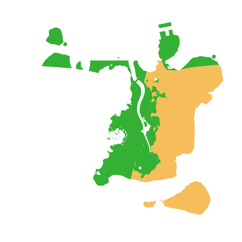 Biome Rust Map: Procedural Map, Size: 2500, Seed: 87579