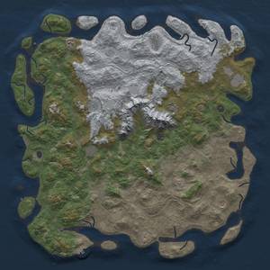 Thumbnail Rust Map: Procedural Map, Size: 5500, Seed: 5, 20 Monuments