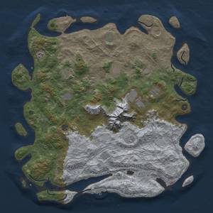 Thumbnail Rust Map: Procedural Map, Size: 5000, Seed: 654833666, 20 Monuments