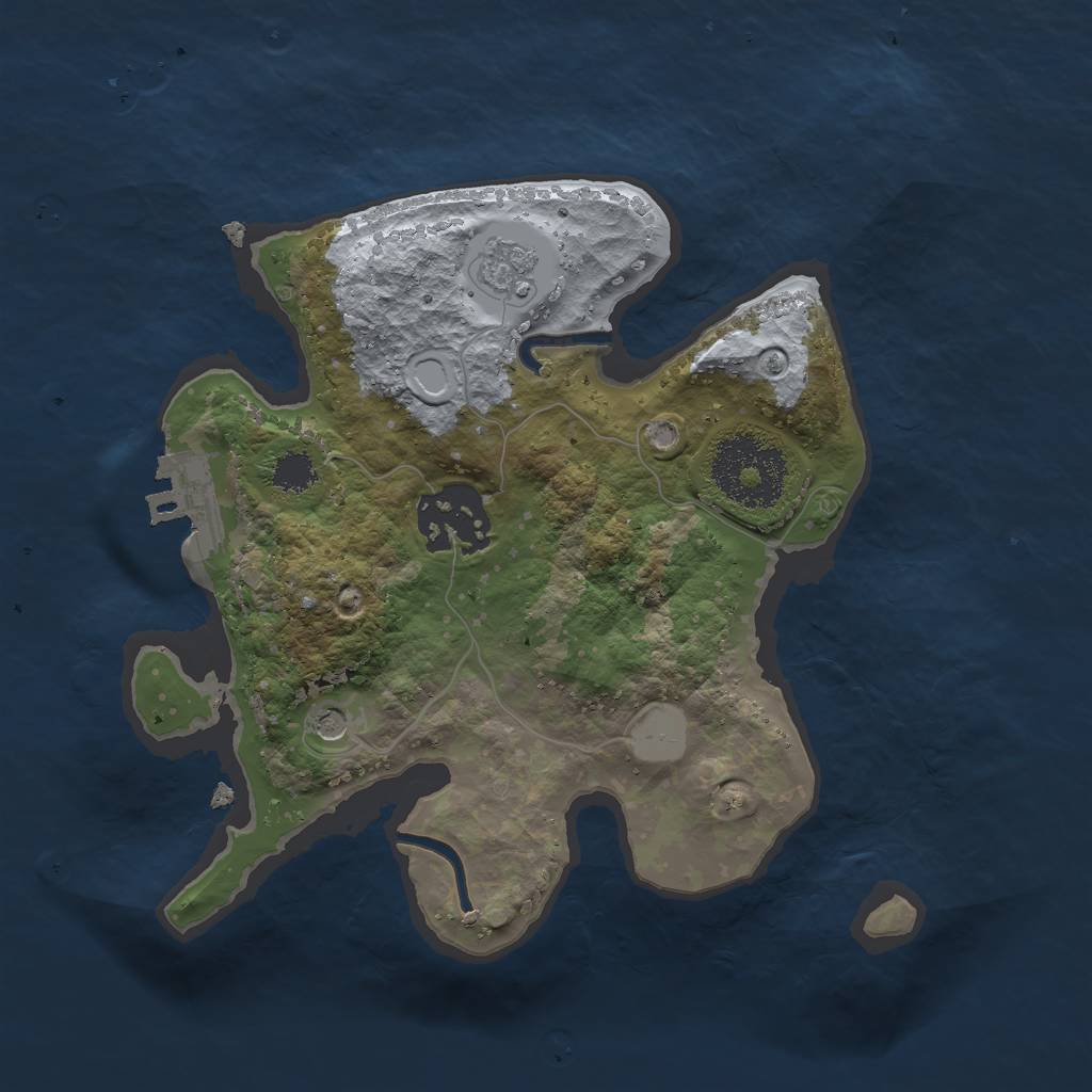 Rust Map: Procedural Map, Size: 2200, Seed: 656546, 9 Monuments