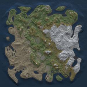 Thumbnail Rust Map: Procedural Map, Size: 4500, Seed: 451839742, 20 Monuments