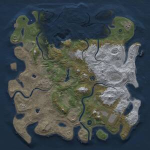 Thumbnail Rust Map: Procedural Map, Size: 4500, Seed: 451839742, 16 Monuments