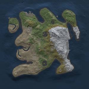 Thumbnail Rust Map: Procedural Map, Size: 2500, Seed: 1023131128, 10 Monuments