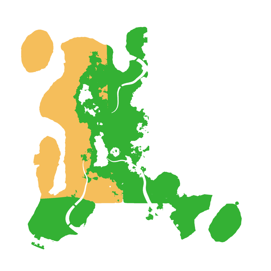 Biome Rust Map: Procedural Map, Size: 3000, Seed: 520310936