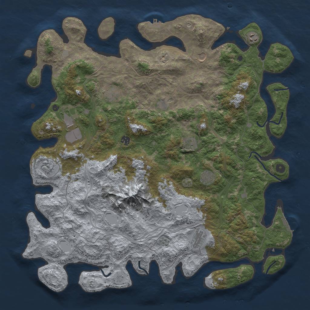 Rust Map: Procedural Map, Size: 5000, Seed: 403767356, 20 Monuments