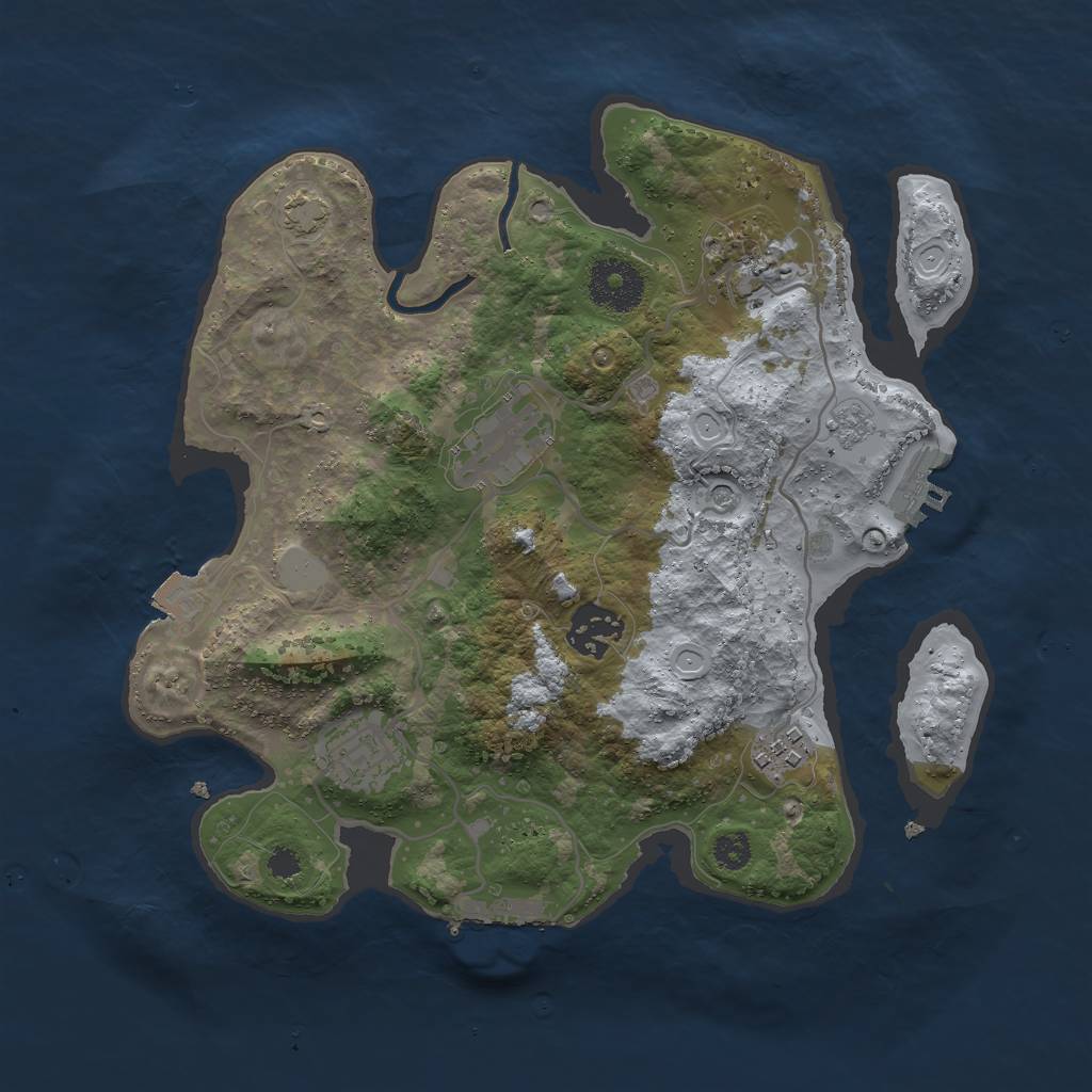 Rust Map: Procedural Map, Size: 3000, Seed: 1809117356, 13 Monuments