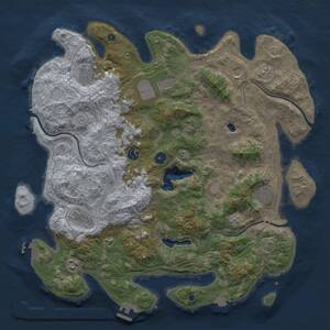 Thumbnail Rust Map: Procedural Map, Size: 4300, Seed: 6540, 15 Monuments