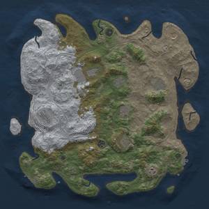 Thumbnail Rust Map: Procedural Map, Size: 4300, Seed: 6540, 19 Monuments